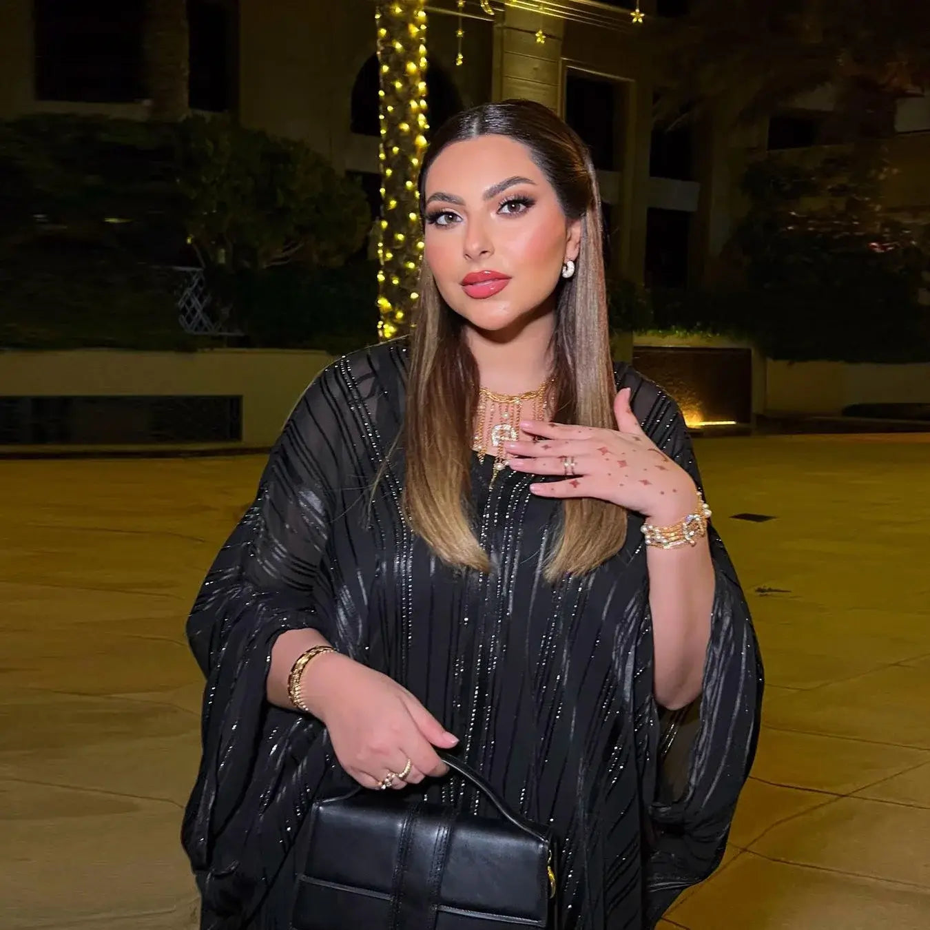 Modest Evening Batwing Abaya Set Marriage party