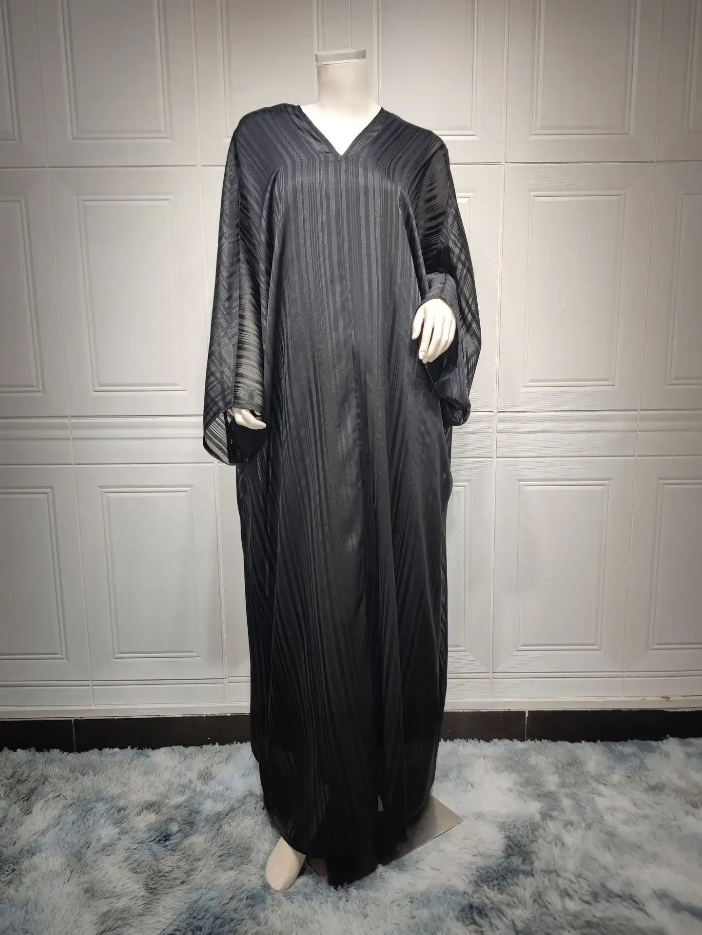 Modest Evening Batwing Abaya Set Kaftan Maxi Dress