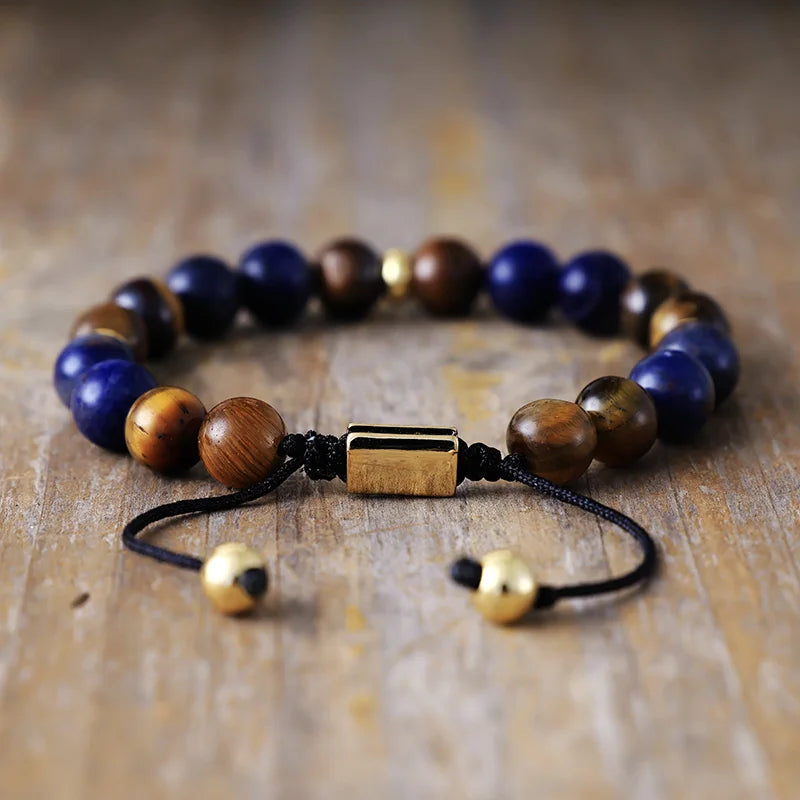 StrengthFlow Tiger Eye Bracelet — Handmade Natural Stone