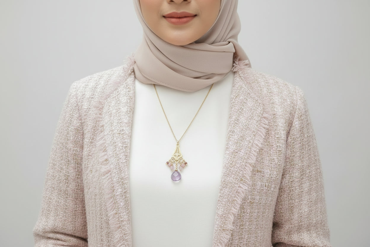  natural stone necklace mother day eid  gifts