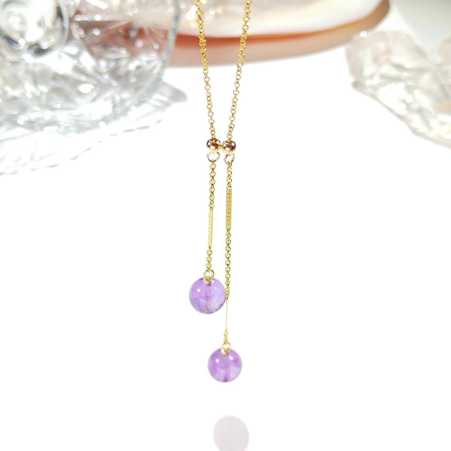 GoldenHarmony Healing Gems Necklace — 14K Gold Filled