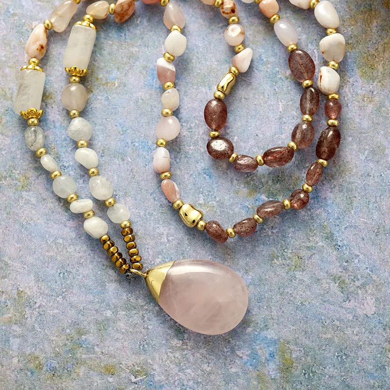 Quartz healing cristal jewelry necklace medidation