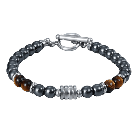 Bracelet œil de tigre gris MystiCraft