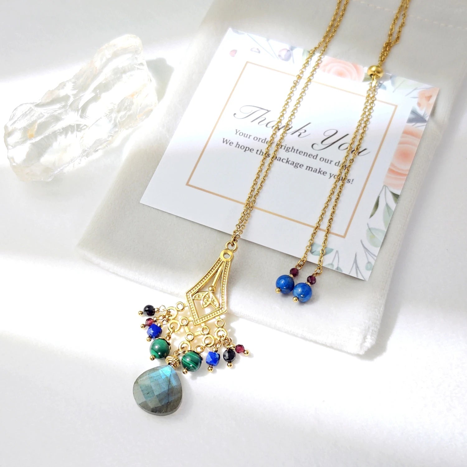  lapis lazuli stone necklace  therapist gifts