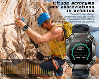 Military Fitness Tracker GPS Smartwatch