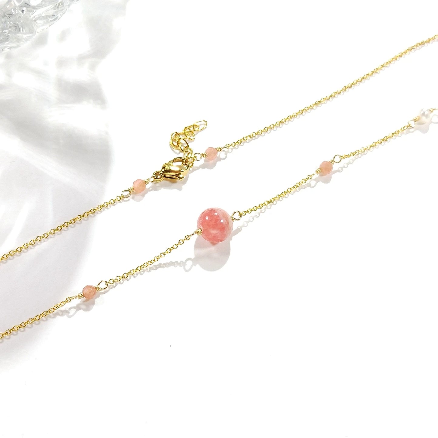 Collier ras-de-cou en cornaline EmberGlow — Plaqué or 14 carats