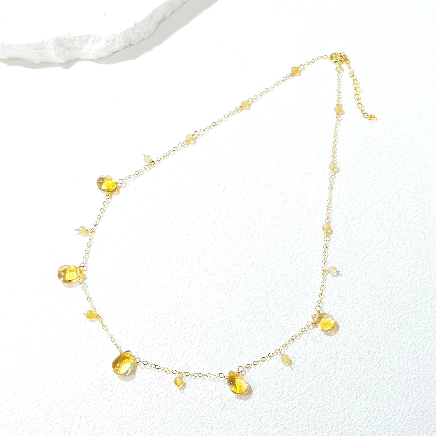 RadianceGlow Citrine Choker — 14K Gold Filled