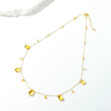 RadianceGlow Citrine Choker — 14K Gold Filled