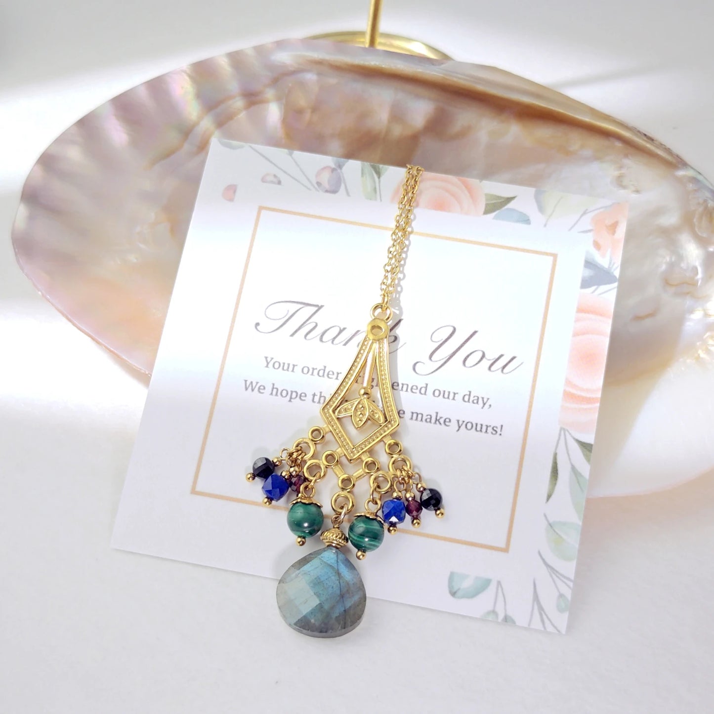 labradorite stone necklace healing gifts