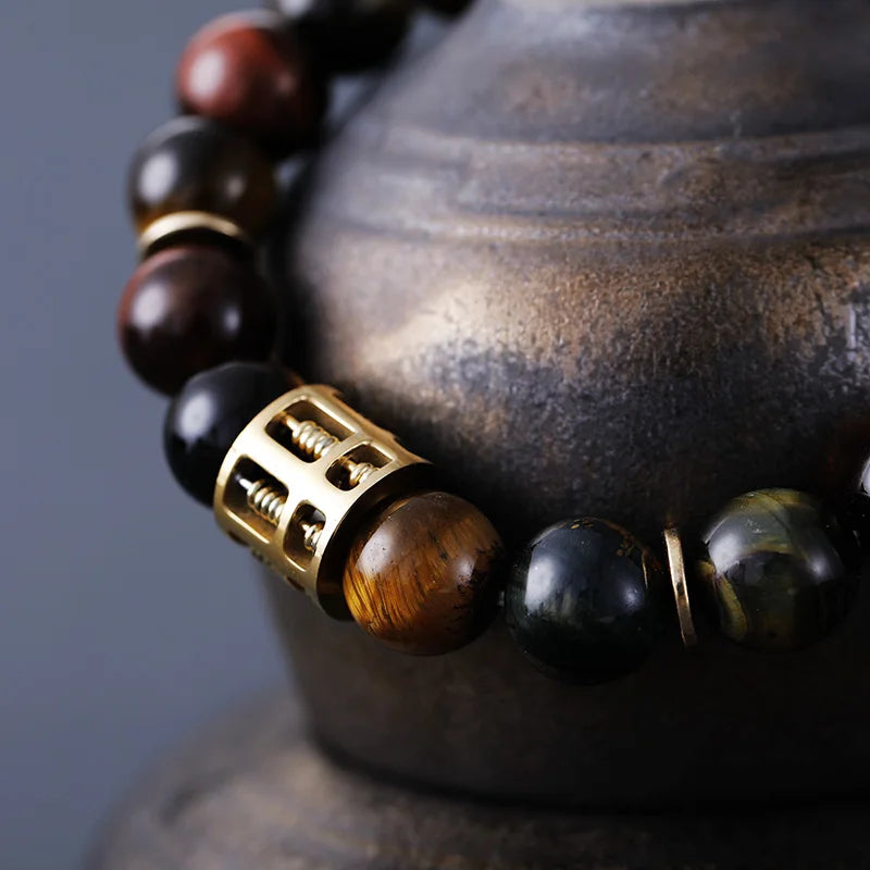 SteelWave Minimalist Bracelet — Stainless Steel & Natural Stone