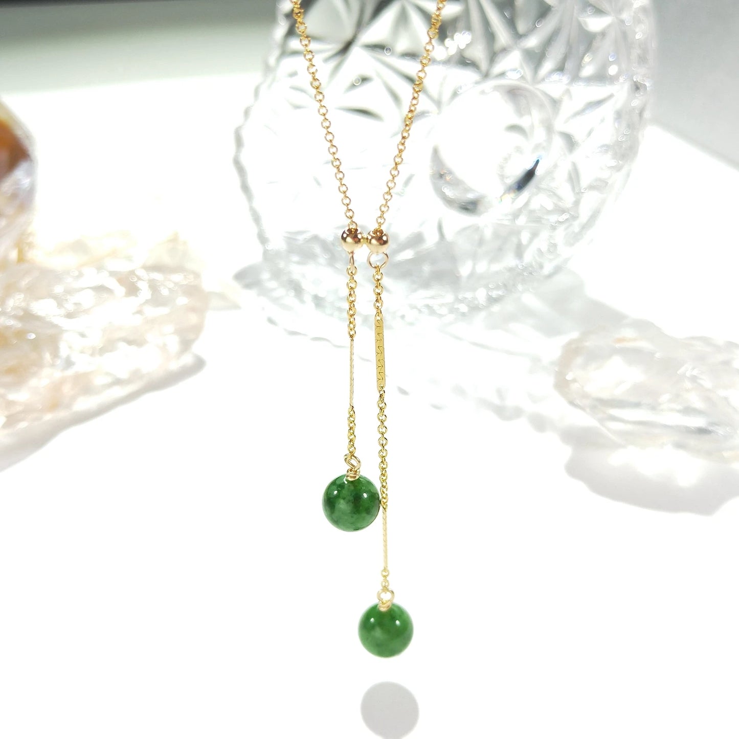 GoldenHarmony Healing Gems Necklace — 14K Gold Filled