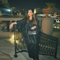 Middle East Evening Batwing Abaya Set Kaftan Maxi Dress