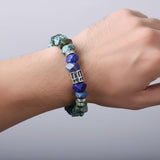 AzureFlow African Turquoise Bracelet — Stainless Steel & Natural Stone