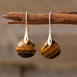 AquaLuxe Waterdrop Earrings — Gold Plated & Natural Stone