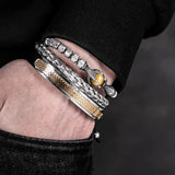 semi stone healthy men bracelet to gift