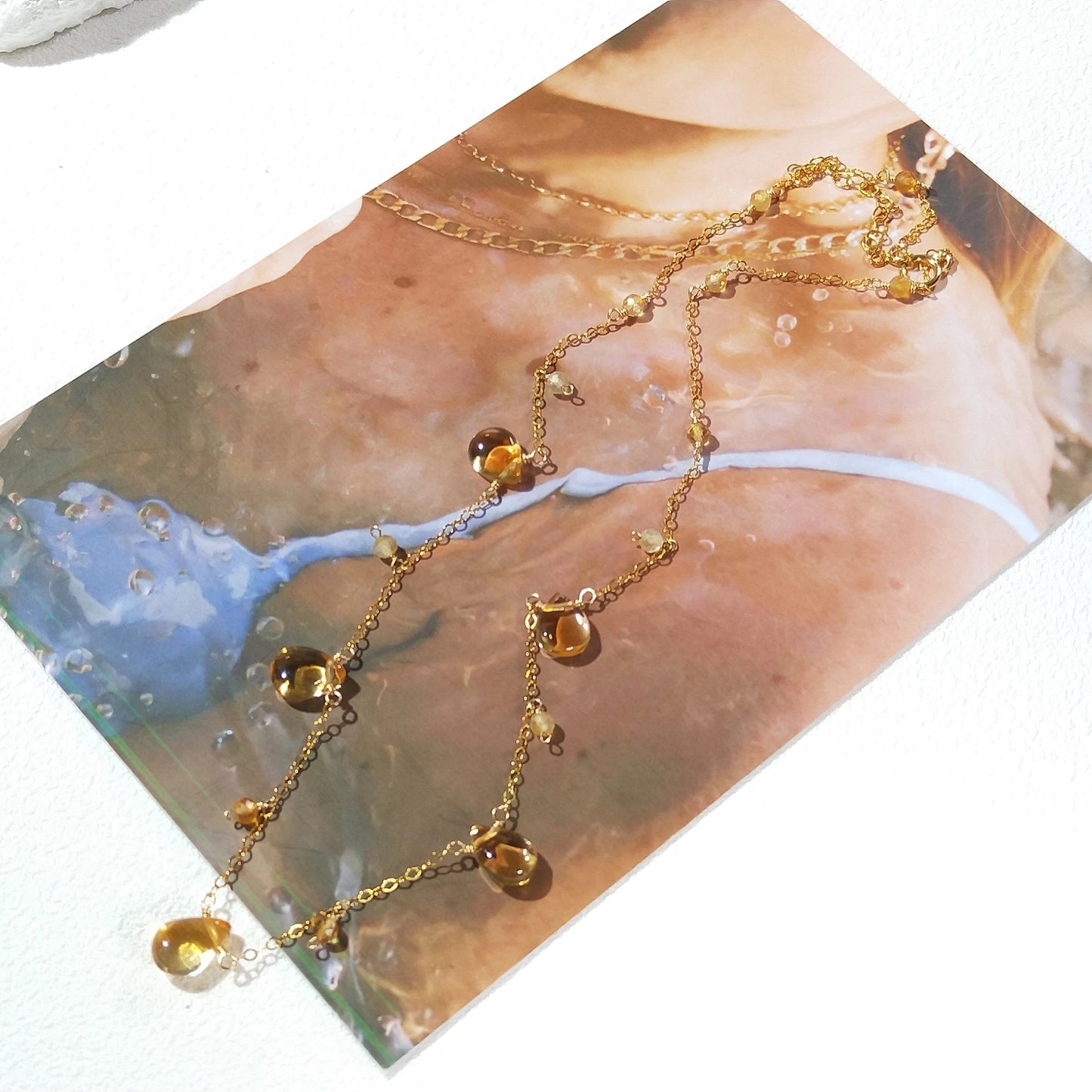 RadianceGlow Citrine Choker — 14K Gold Filled