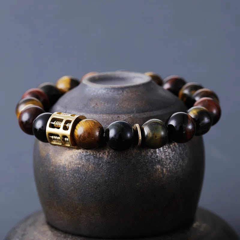 SteelWave Minimalist Bracelet — Stainless Steel & Natural Stone