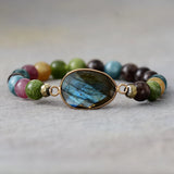 LuminaGlow Labradorite Bracelet — Handmade Natural Stone