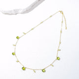 RenewGlow Peridot Choker — 14K Gold Filled