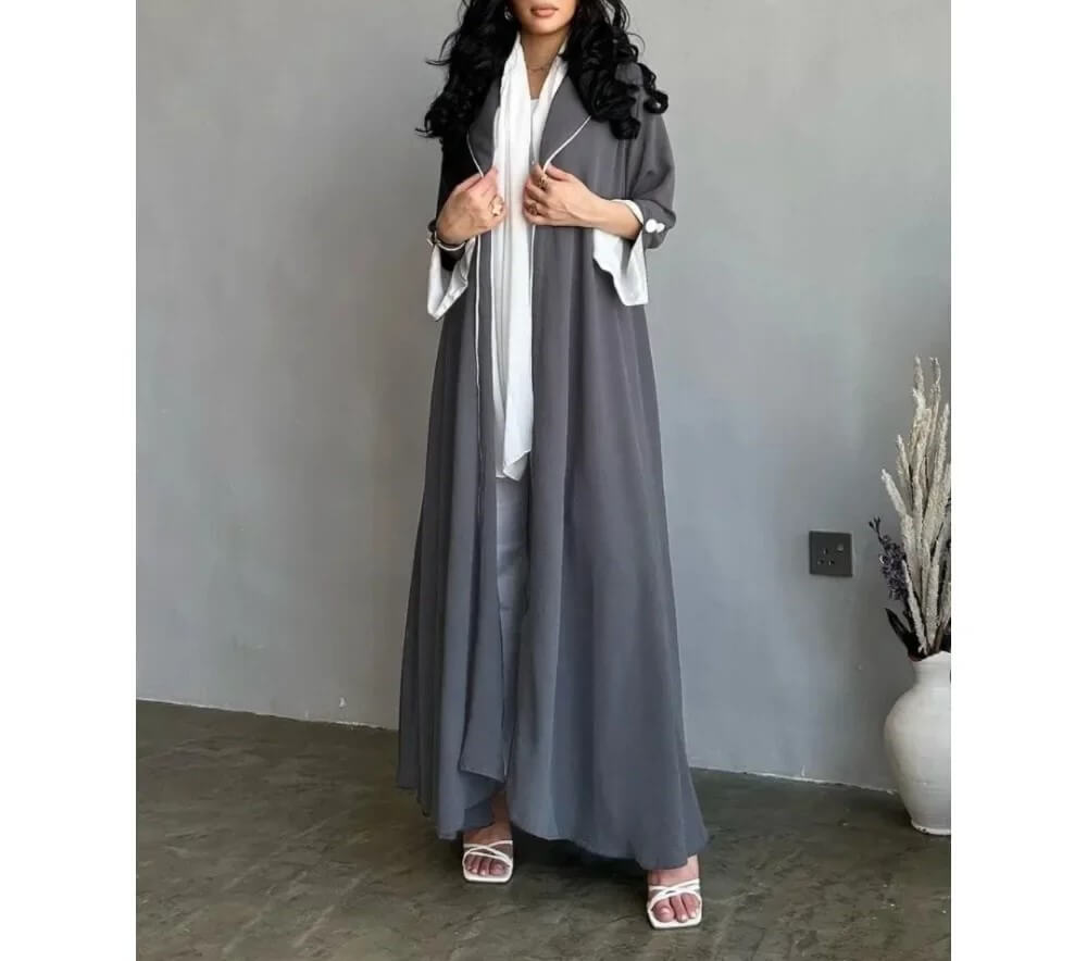 Veste kimono Breeze noire/grise