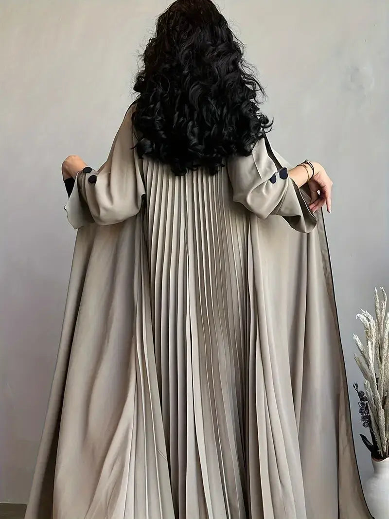 Veste kimono Breeze kaki/rouge vin