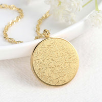 Ayatalkursi Necklace Gold islamic jewelry