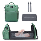 Baby diaper bed backpack 2in1