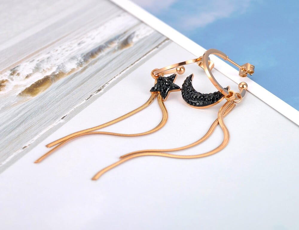 Moon Star tassel party eid earring gift for her