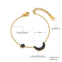 Black Moon Star jewelry set mother day gift for her