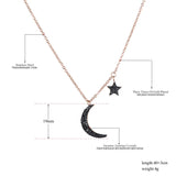Moon star jewelry gift for her muslim necklace