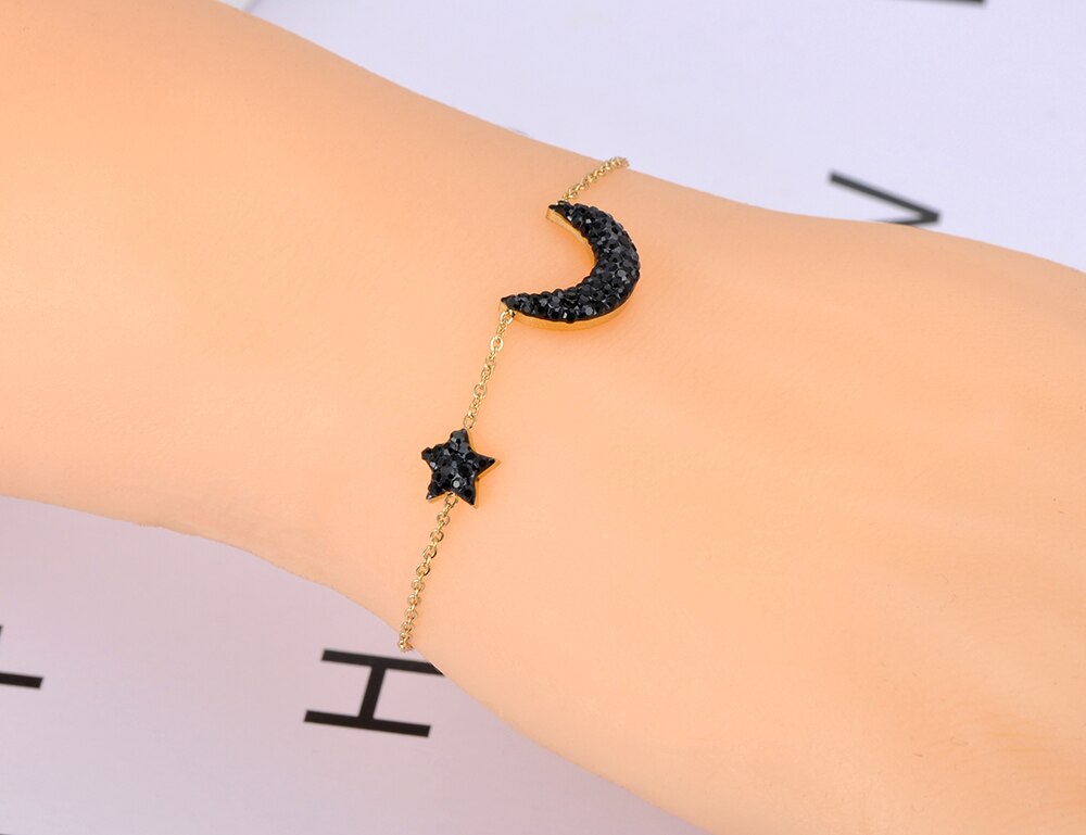 Black Moon Star jewelry set mother day gift for her