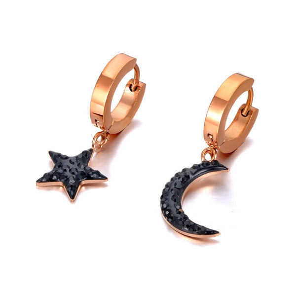 moon star jewelry earring mother gift for her 