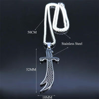 Iman Ali Sword necklace islamic jewelry