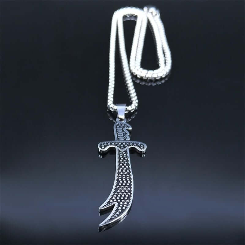 Iman Ali Sword necklace muslim jewelry