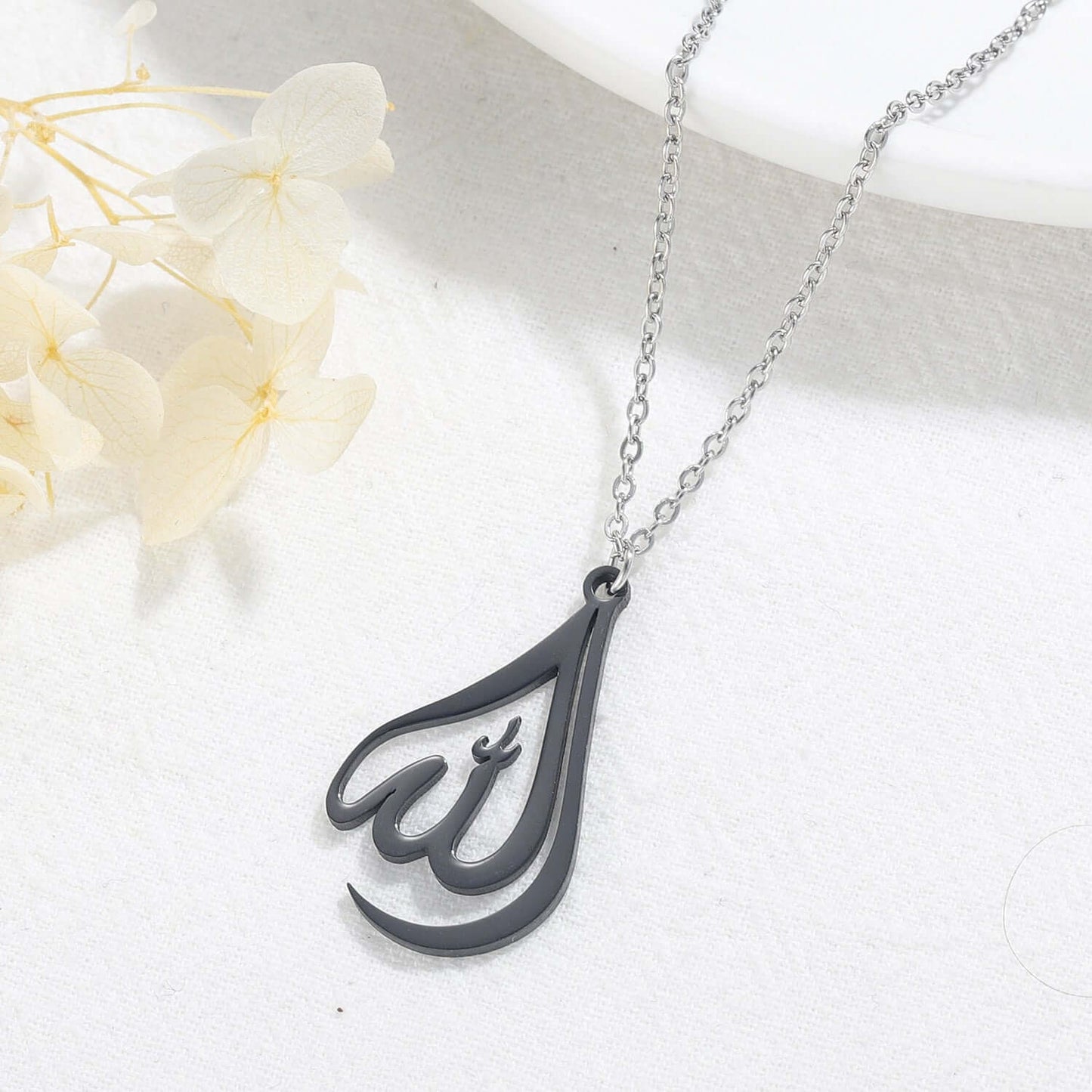 Lafaz Al Jalalah islamic necklace black