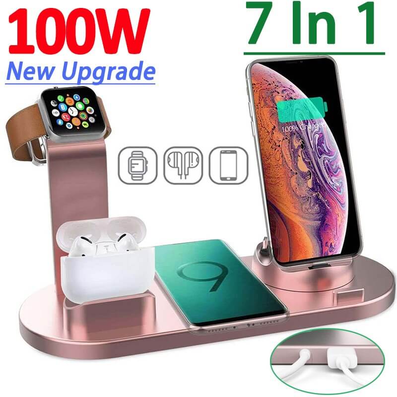 wireless charger dock iphone samsung gift for him her