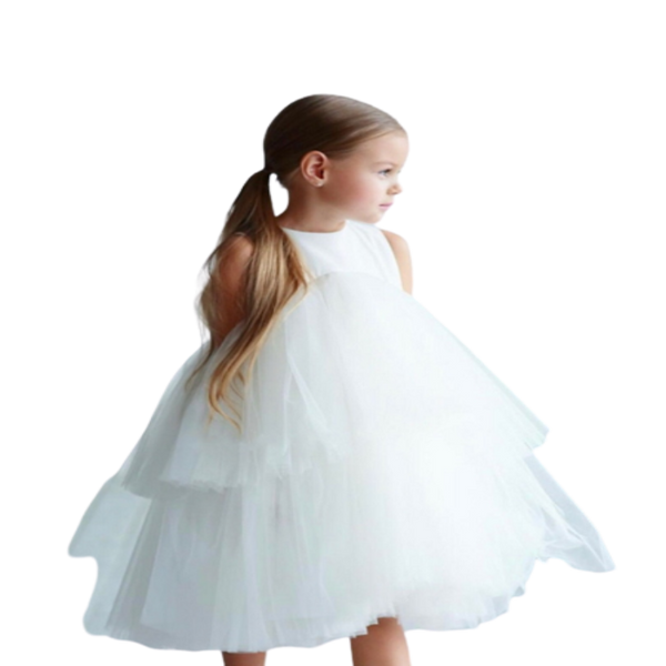 White Or Pink Stylish Party Girls Dress