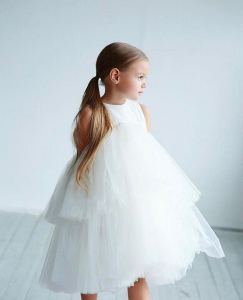 party dress little girl white