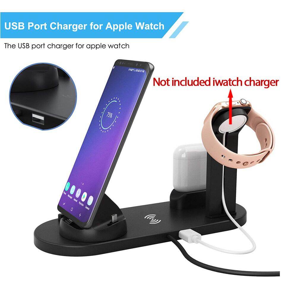 wireless charger dock iphone samsung gift for him her