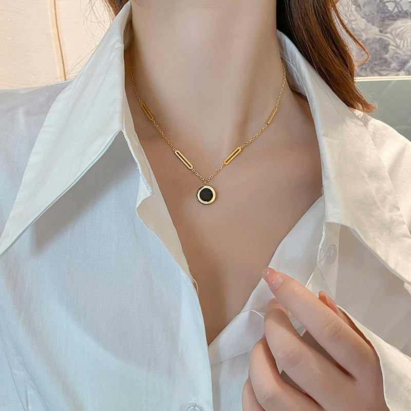 Black or White Roman Necklace