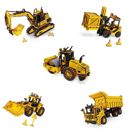 Maquette 3D de véhicule de chantier en bois