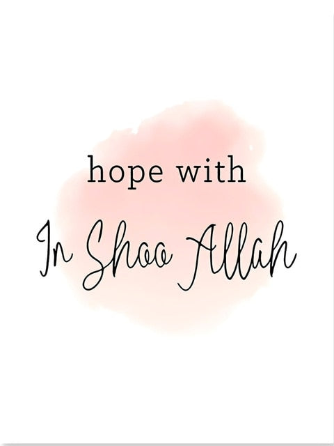 Pink Floral muslime wallart canva