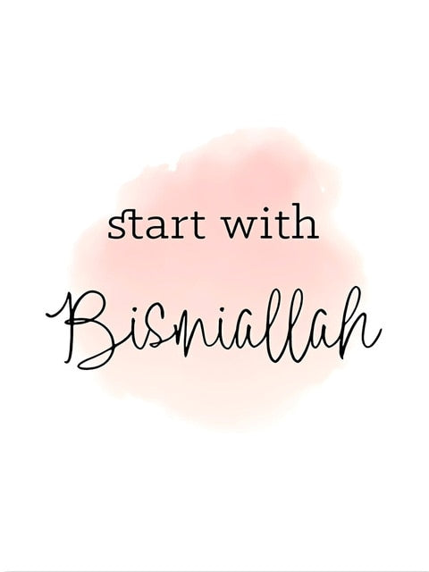 Pink Floral muslim home decor canva