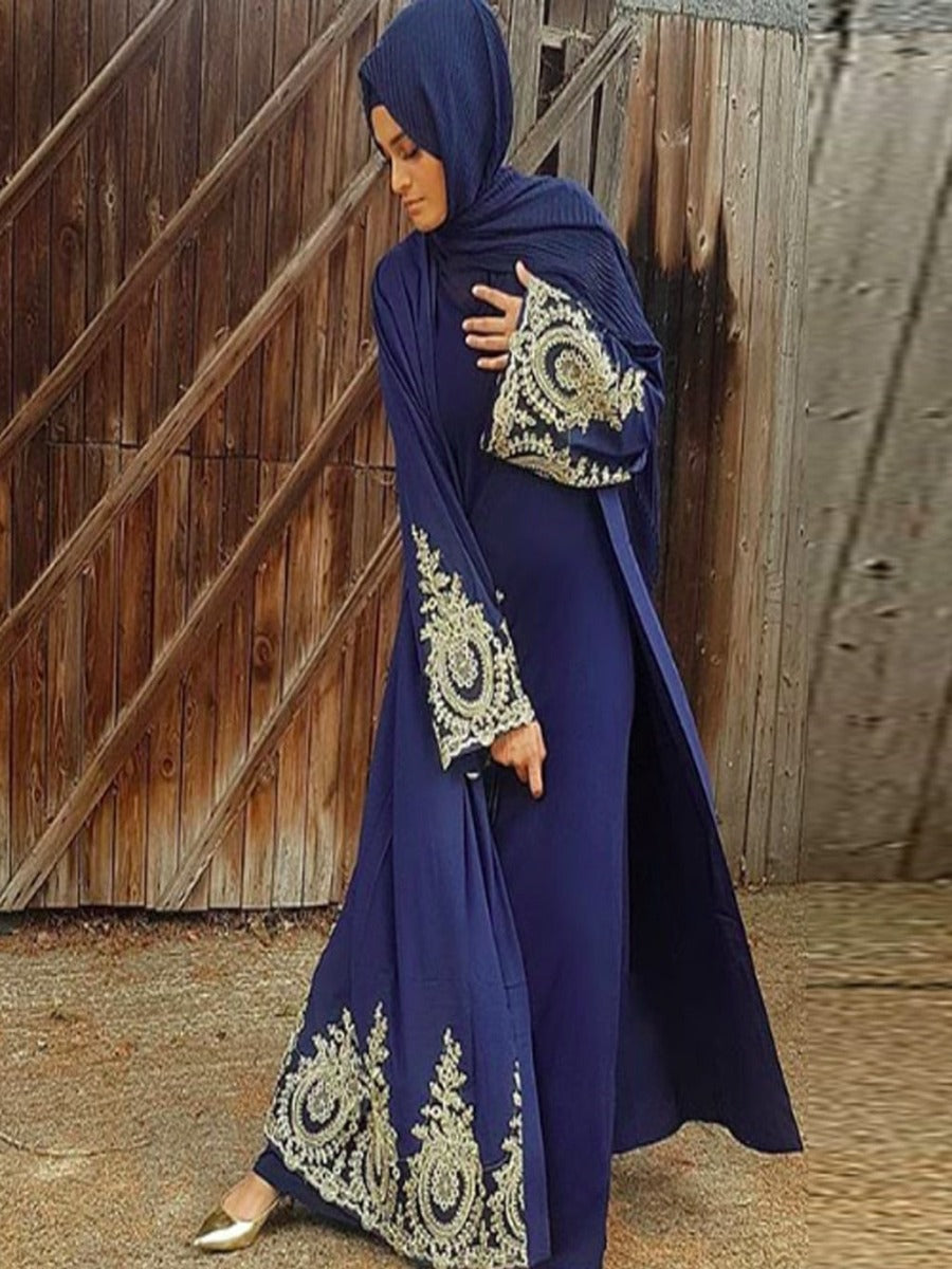 Embroidered Abaya Kimono Cardigan