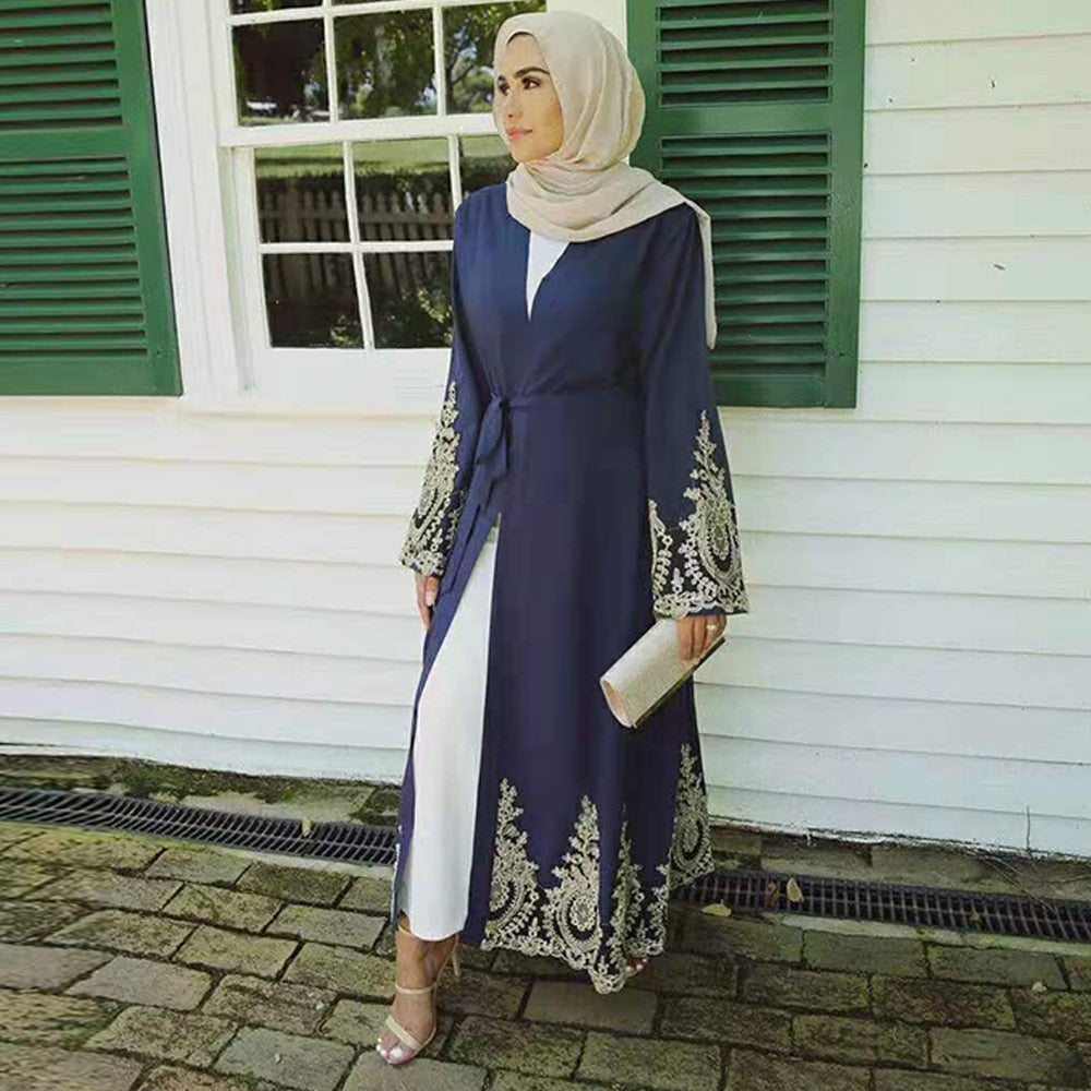 Embroidered Abaya Kimono Cardigan