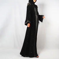 Trendy Black Abaya Kaftan muslim dress