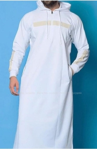 Muslim Sweater Thobe sportwear white