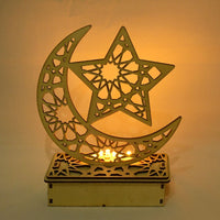 Wooden Eid mubarak Ramadan Celebration Lights