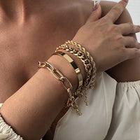 Thick Fashionata Gold Bracelets muslim gift