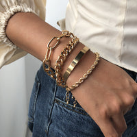 Thick Fashionata Gold Bracelets muslim gift